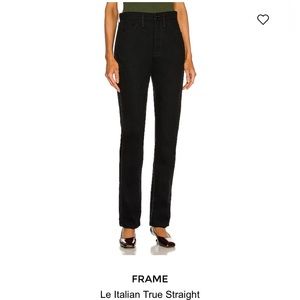 Frame Le Italien Straight Jeans in Noir Size 30 NWT